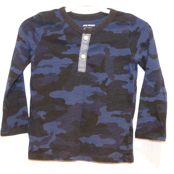 4/$20 🏷 Joe Fresh Camo Long Sleeve Size 18-24m - Picture 1 of 2